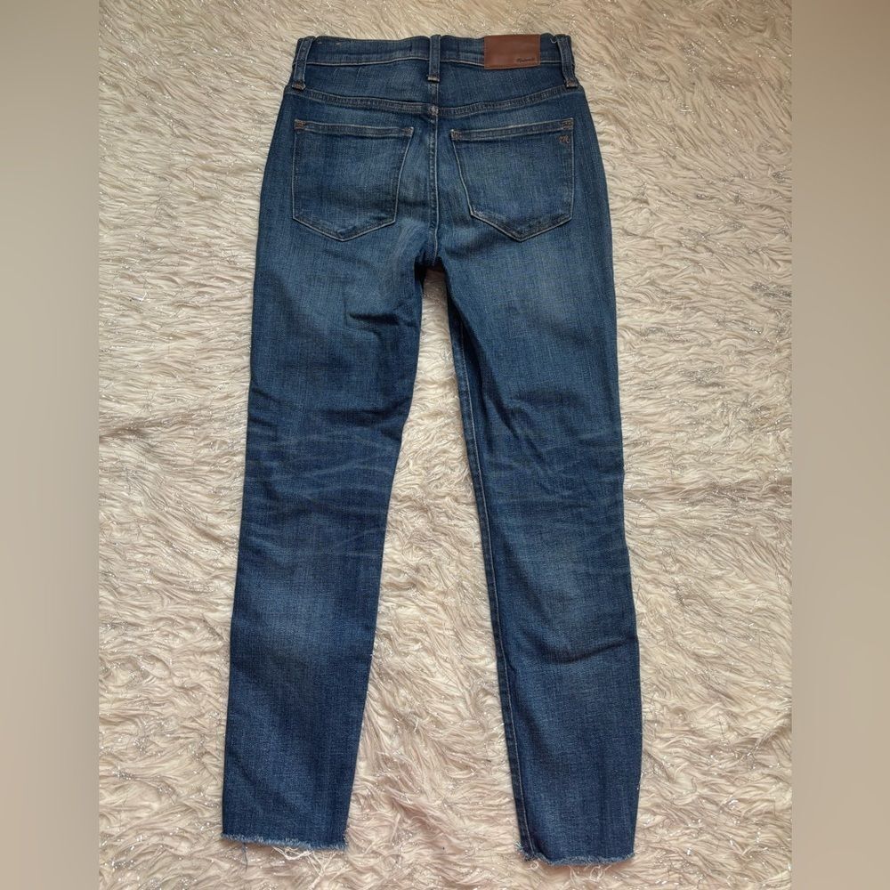 Madewell Dark Wash Blue Women’s 10” High Rise Skinny Jeans Size 25 - Picture 2 of 13